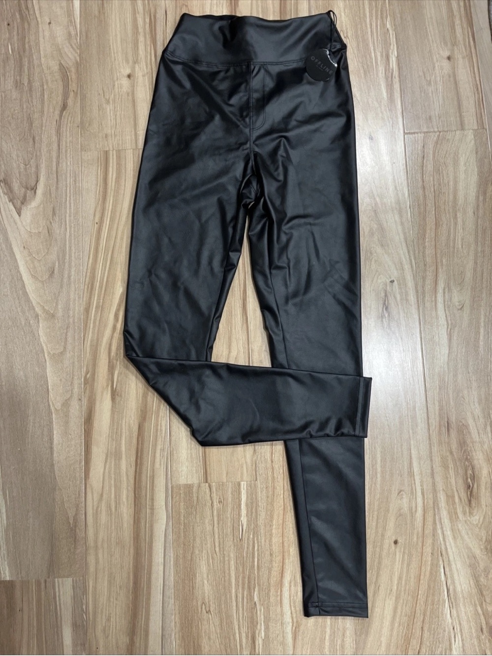 Offline by aerie Black Faux Leather High-Rise Leggings